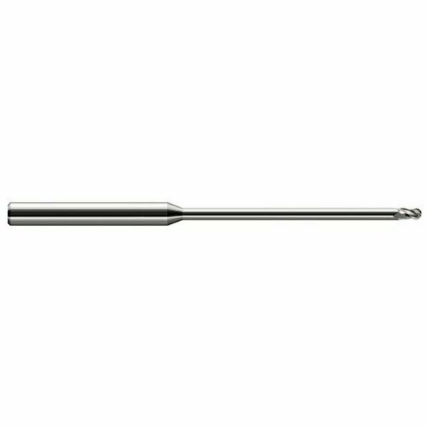 Harvey Tool 3/16 Cutter dia. x 0.2810 in. 9/32  x 3.7500 in. 3-3/4 Reach Carbide Ball End Mill, 3 Flutes 59512